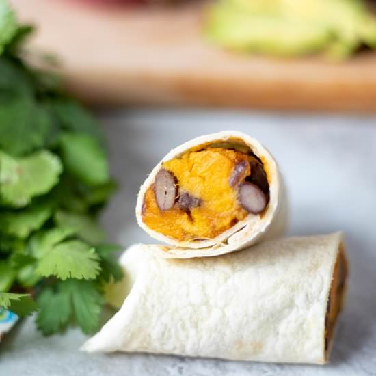 Sweet Potato Black Bean Burritos - Recipe photo by amindfullmom