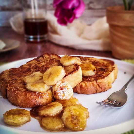 Bananas Foster French Toast - Recipe photo by The Cosmic Cookie Jar