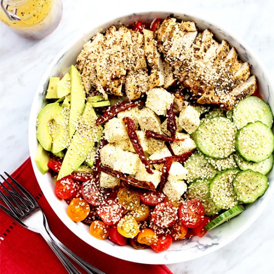 Grilled Lemon & Herb Chicken Salad - Recipe photo by SlowThe CookDown