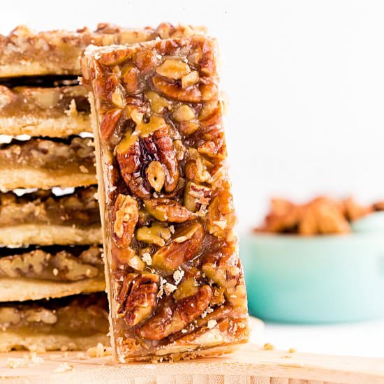 Pecan Pie Bars - Recipe photo by trufflesandtrends