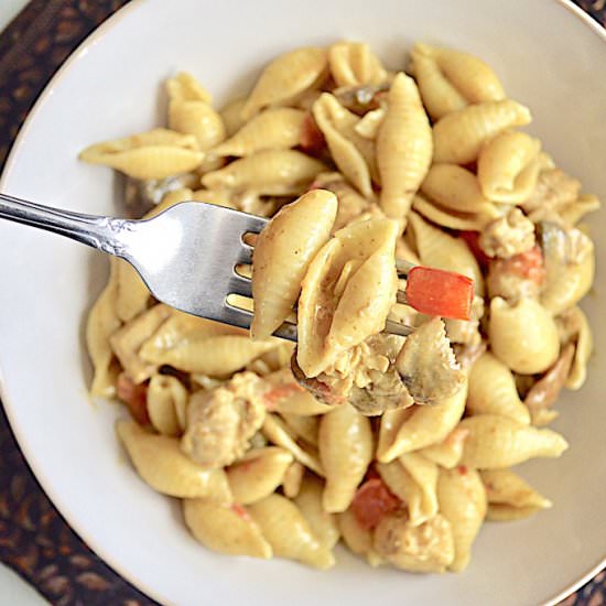 Coconut Curry Chicken Pasta - Recipe photo by jeanieandluluskitchen