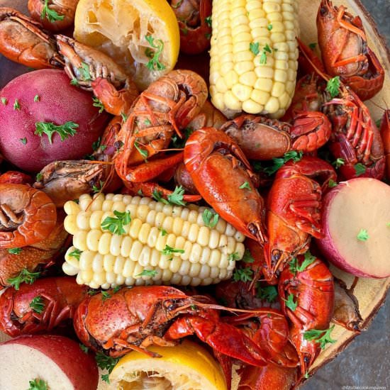Slow Cooker Crawfish Boil - Recipe photo by FitSlowCookerQueen