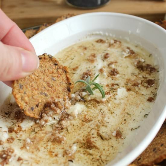 Garlic & Herb Goat Cheese Spread - Recipe photo by Family Table Treasures