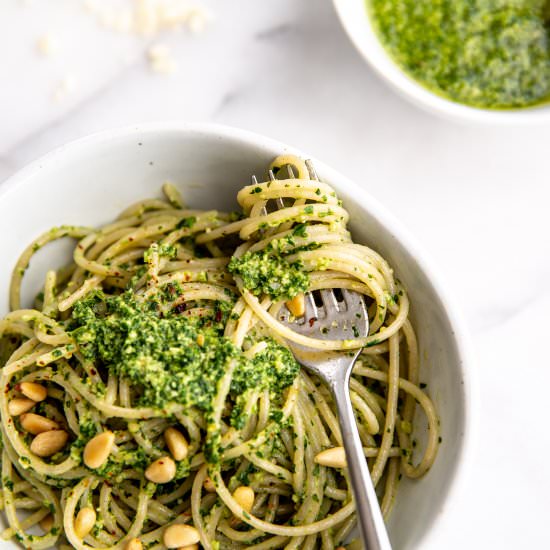 Clean-out-the-fridge Green Sauce - Recipe photo by FromScratchFast