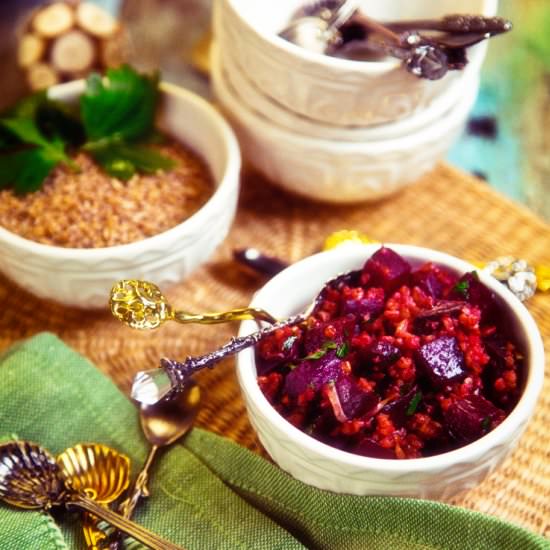 Beets and Bulgur salad - Recipe photo by foodiesplace