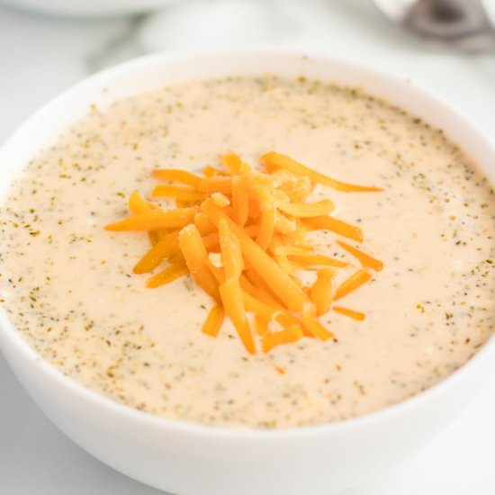 Crock Pot Cheesy Broccoli Soup - Recipe photo by Blessthismess