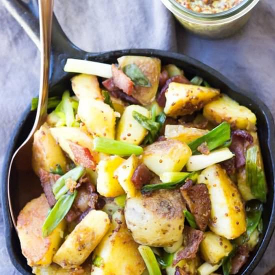 German pan fried potatoes recipe - Recipe photo by Wicked Spatula