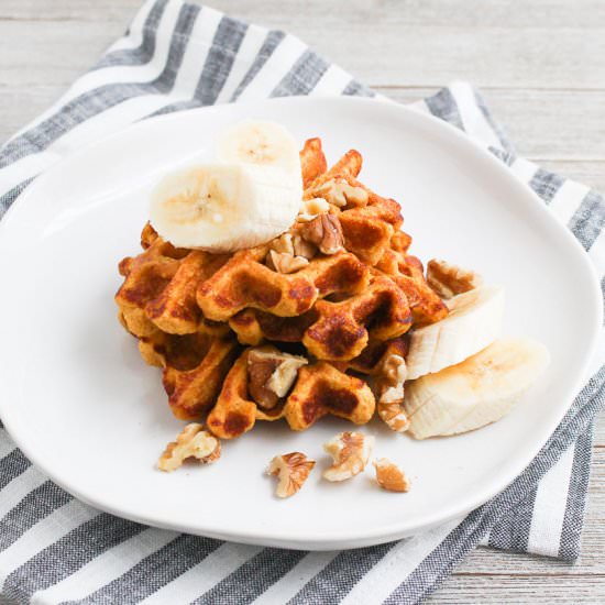 Sweet Potato Flax Waffles - Recipe photo by ChefJulie_RD