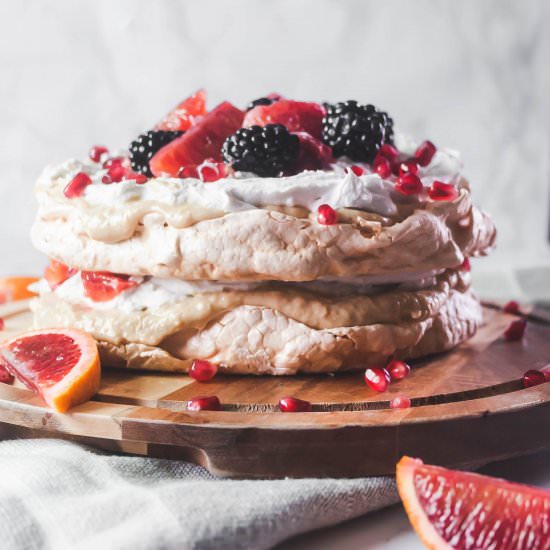 Blood Orange Pavlova - Recipe photo by KitchenCartographer