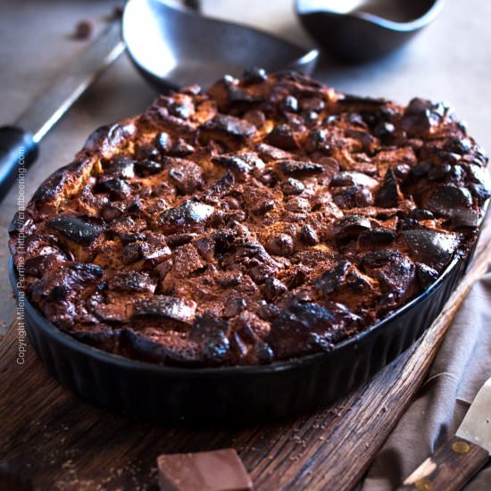 Bread Pudding with Chocolate - Recipe photo by Craft Beering