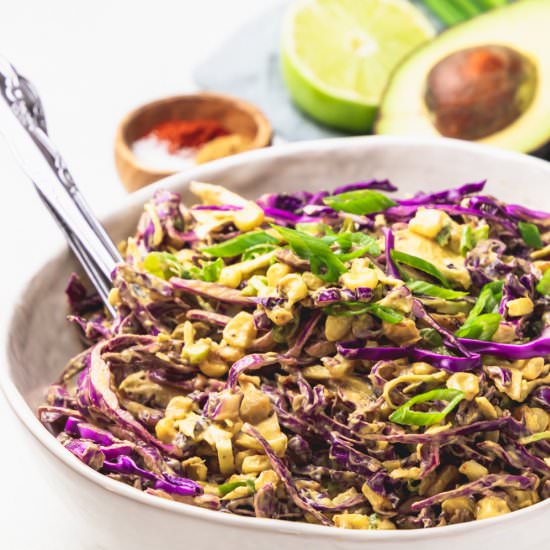 Charred Corn Slaw - Recipe photo by joeats
