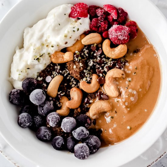 Brownie Batter Kamut Bowl - Recipe photo by DineLikeShay