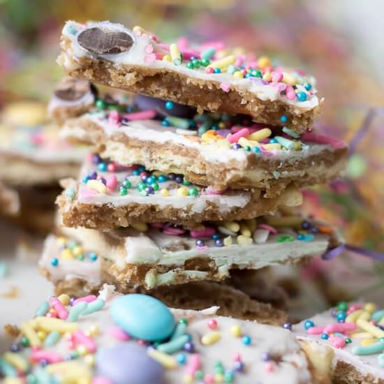 Easter Saltine Toffee - Recipe photo by LifesLittleSweets