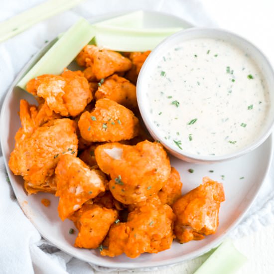 Cauliflower Buffalo Wings - Recipe photo by WhatMollyMade
