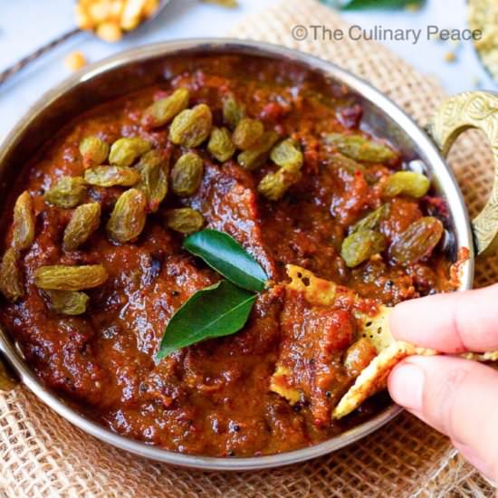 Sweet and Spicy Raisins Curry - Recipe photo by Praneetha A Goutham