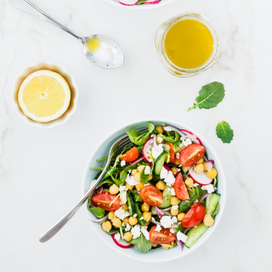 Mediterranean Kale Salad - Recipe photo by sweetandsavourypursuits