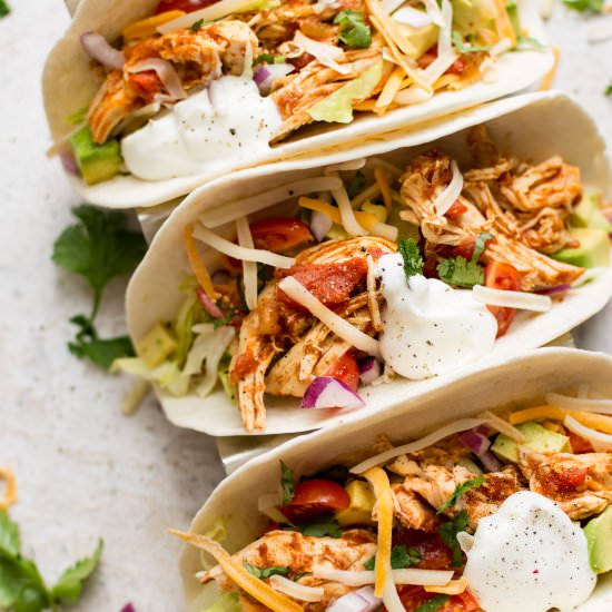 Instant Pot Chicken Tacos - Recipe photo by saltandlavender
