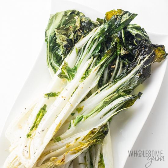 easy oven roasted bok choy - Recipe photo by wholesomeyum