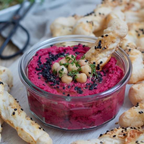 Beetroot Hummus - Recipe photo by Sweets and Lifestyle