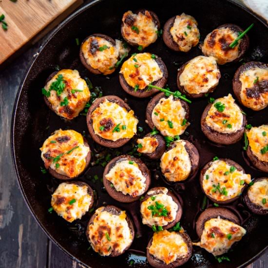 Easy Cream Cheese Stuffed Mushrooms - Recipe photo by Appetite For Energy