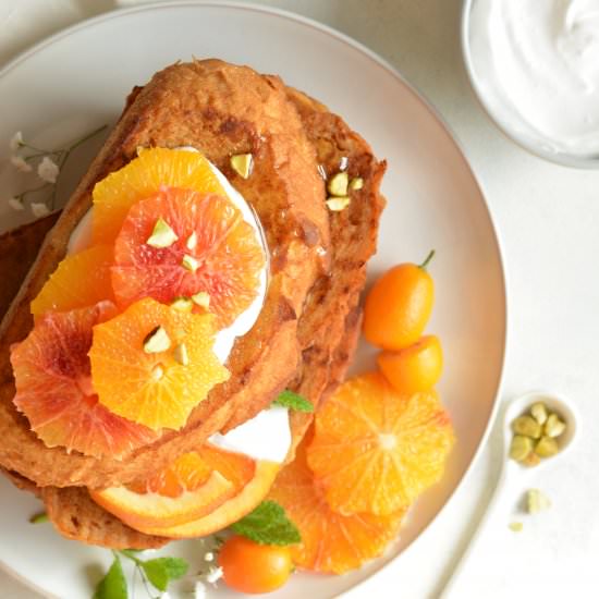 Pumpkin spiced French toast - Recipe photo by berriesandlime