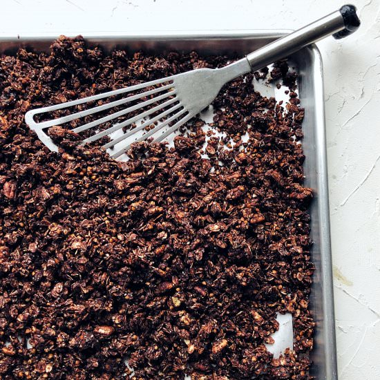 Dark Chocolate Buckwheat Granola - Recipe photo by thesubversivetable