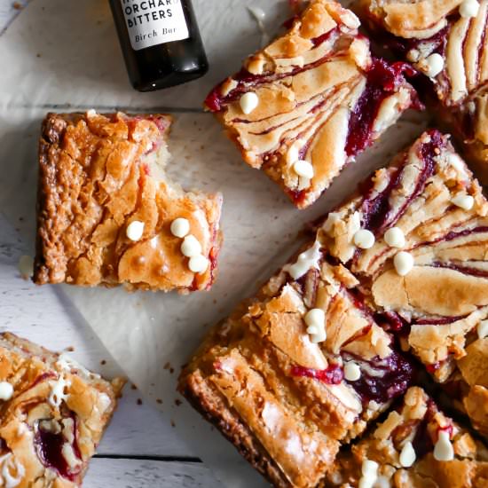 Cranberry Birch Blondies - Recipe photo by pageandplate