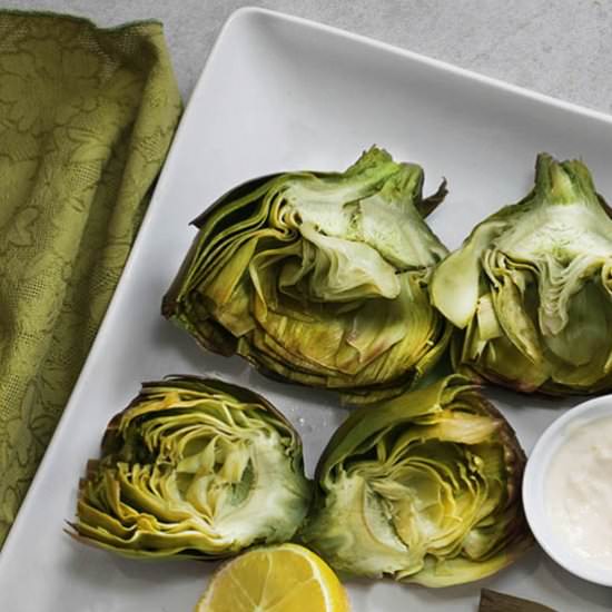 STEAMED ARTICHOKES - Recipe photo by simple artistic cooking