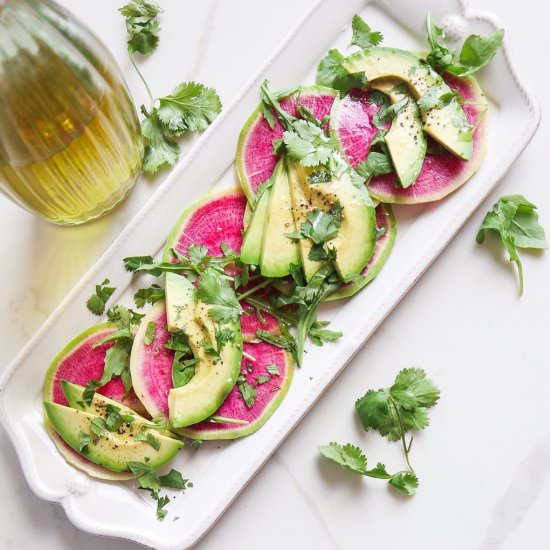 Watermelon Radish Avocado Salad - Recipe photo by tippsinthekitch
