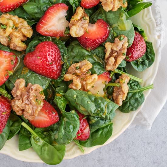 Spinach Strawberry Salad - Recipe photo by Savoring Today
