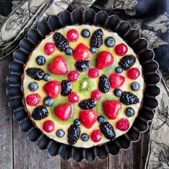 Cream Cheese Fruit Tart (GF) - Recipe photo by Savoring Today
