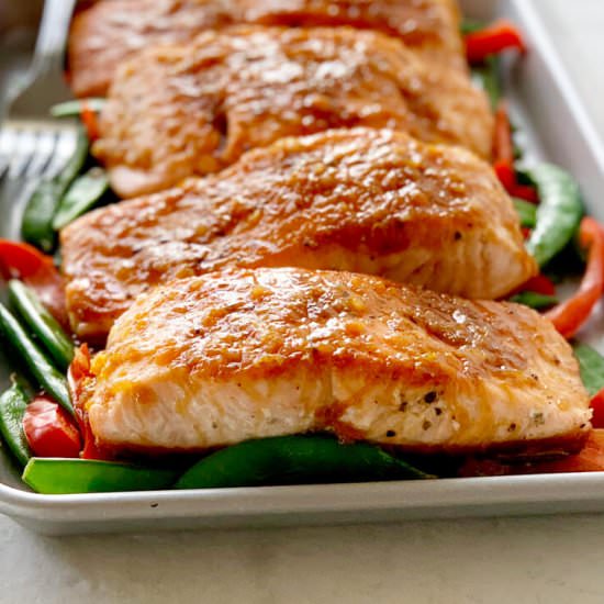 Citrus Ginger Glazed Salmon - Recipe photo by Fat Girl Happy