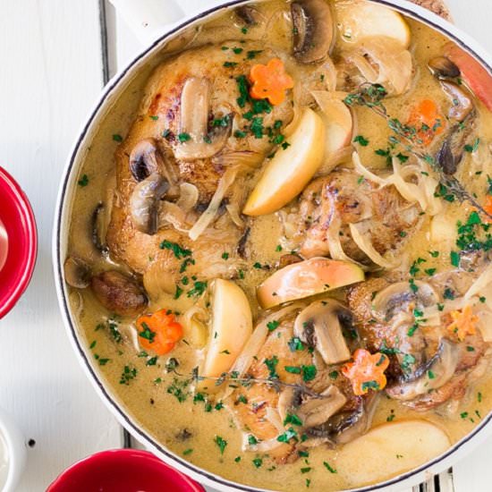 Chicken with Calvados - Recipe photo by Gday Souffle