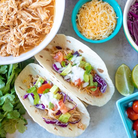 Instant Pot Chicken Tacos - Recipe photo by amindfullmom