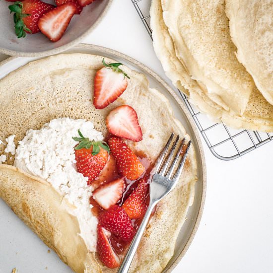 Homemade Vegan Crepes - Recipe photo by girlmeetsradish