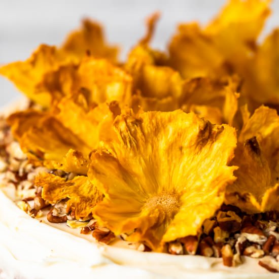 DRIED PINEAPPLE FLOWERS - Recipe photo by the cookie rookie