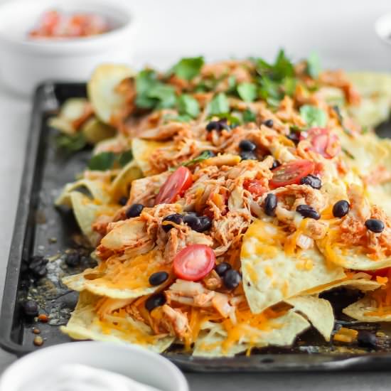 GRILLED CHICKEN NACHOS TWO WAYS - Recipe photo by the cookie rookie