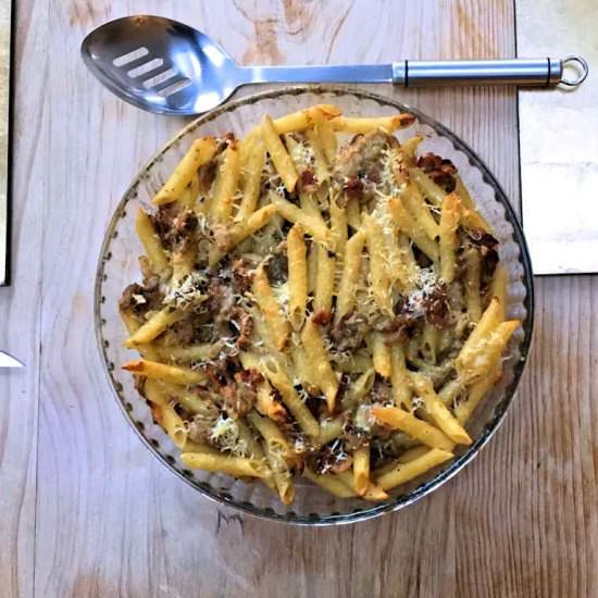 baked aubergine ziti - Recipe photo by Cuisine Fiend