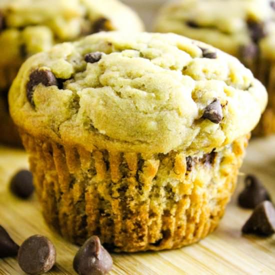 Vegan Banana Chocolate Chip Muffins - Recipe photo by bakingyouhappier