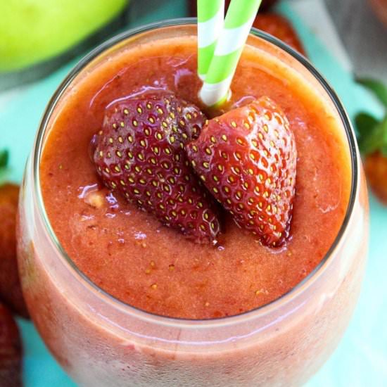 Easy Healthy Strawberry Smoothie - Recipe photo by bakingyouhappier