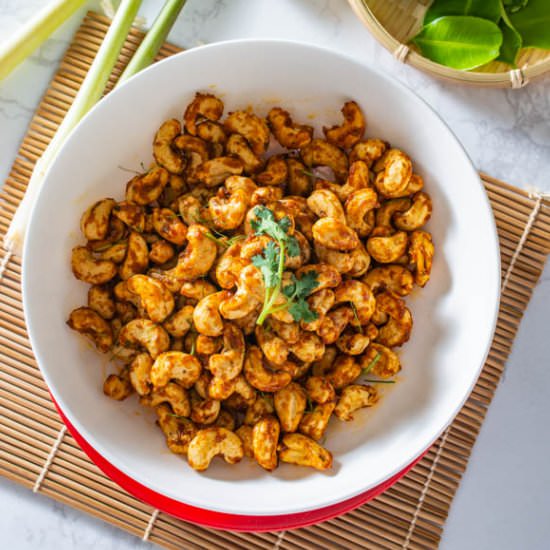 Tom Yum Cashews - Recipe photo by wokandskillet