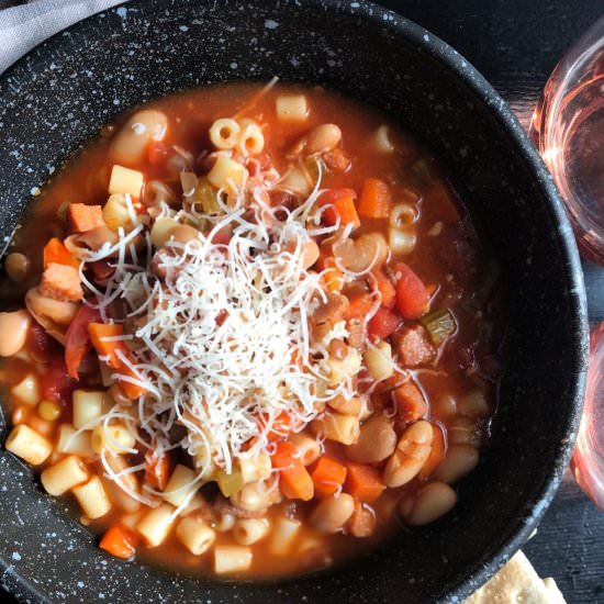 Pasta e Fagioli - Recipe photo by Pot of Gold Blog