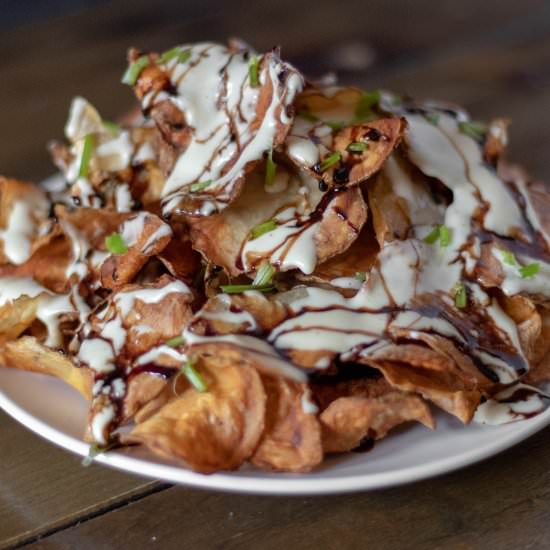 Vegan Gorgonzola and Balsamic Chips - Recipe photo by 86Eats