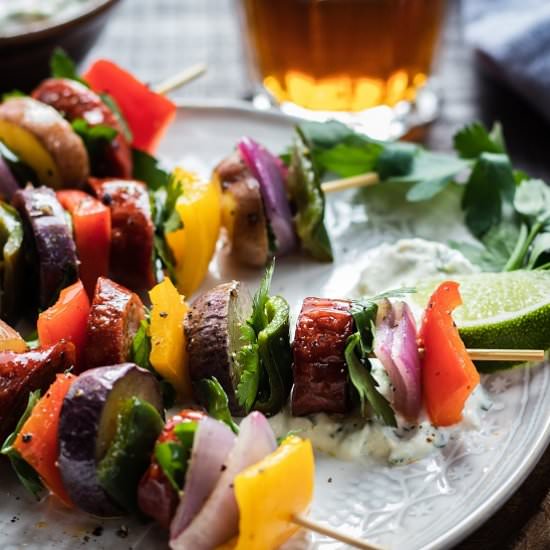 Chorizo & Baby Potato Skewers - Recipe photo by Give it Some Thyme