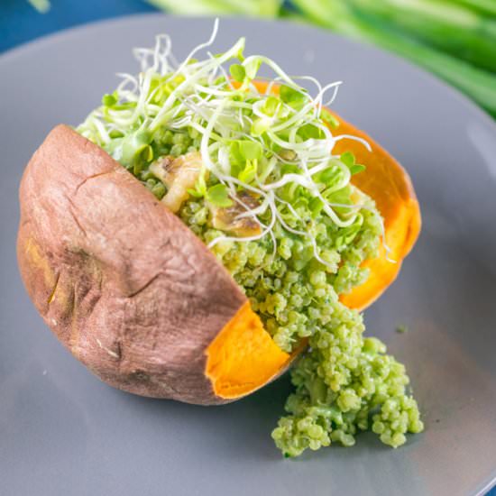 Garden Quinoa Stuffed Sweet Potatoes - Recipe photo by yupitsvegan