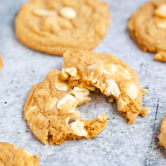 White Chocolate Macadamia Cookies - Recipe photo by confessionsofabakingqueen