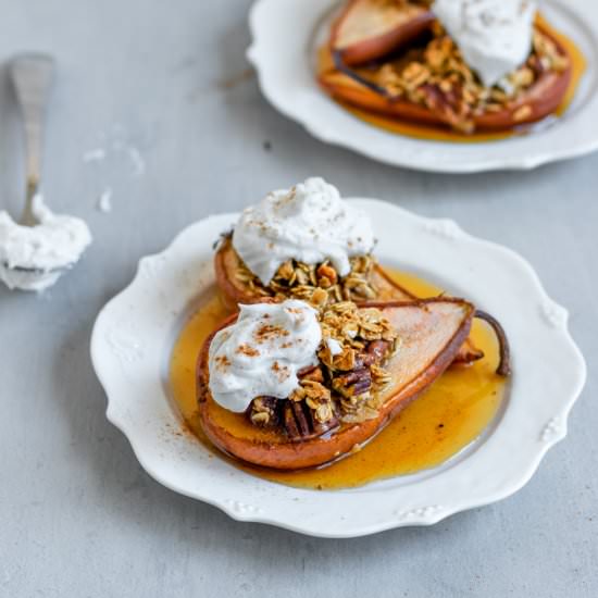 Baked Maple Cinnamon Stuffed Pears - Recipe photo by ShortGirlTallOrder