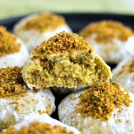 Pistachio Snowballs - Recipe photo by certifiedpastryaficionado