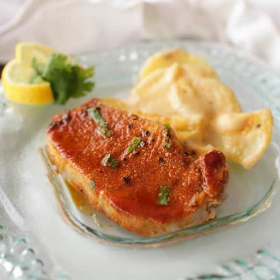 Baked Pork Chop For One - Recipe photo by One Dish Kitchen