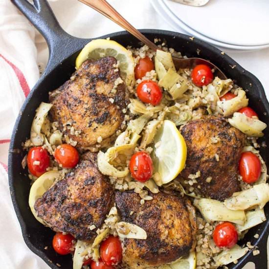 Greek Lemon Chicken - Recipe photo by Wicked Spatula